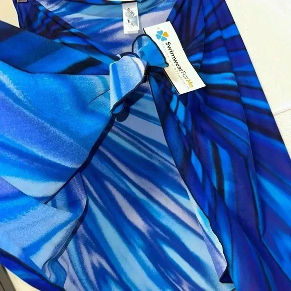 Women's Swimwear For Me Sarong, One Size, Blue , Cover Up - Picture 6 of 10